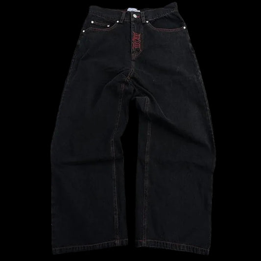 Embroidered Graphic Denim Jeans