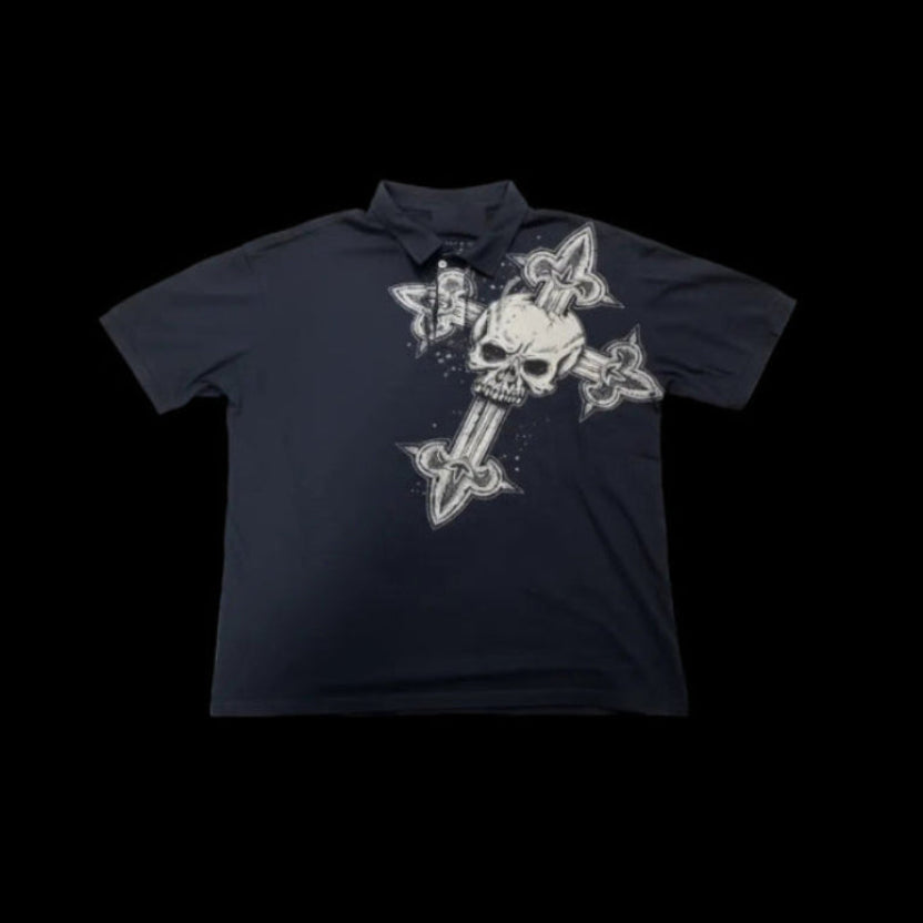 Skull Cross Graphic Polo