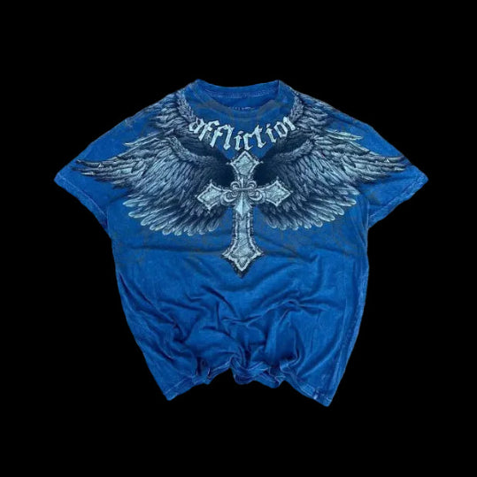 Afflict cross T-shirt