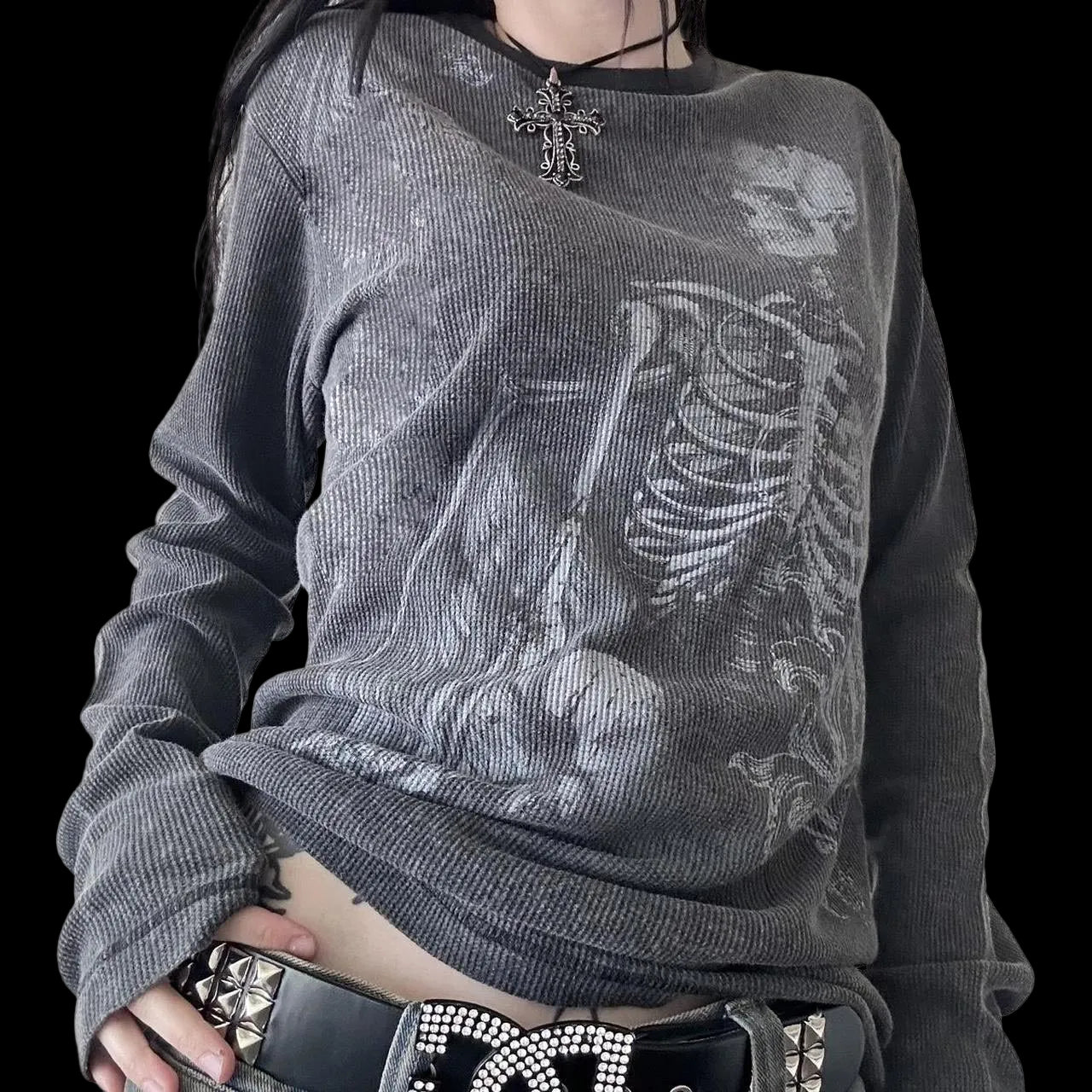 Gray skeleton Longsleeve