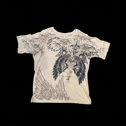 Yellow Winged Cross Graphic Tee