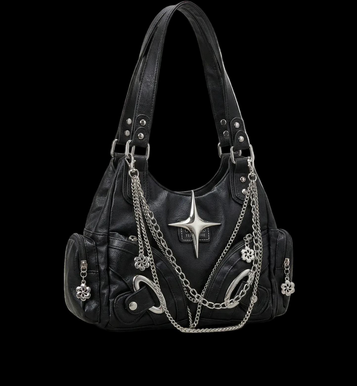 Cyber-Star Grunge Hobo Bag