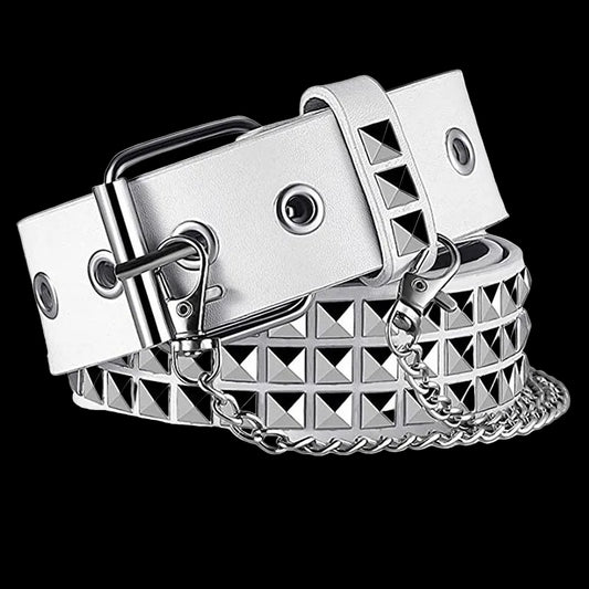Studded Chain Rivet Belt