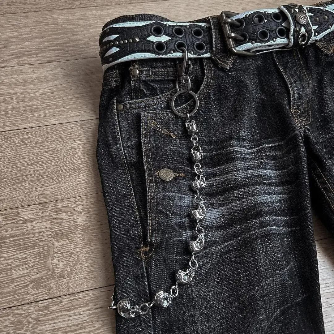 Embroidered Flared Denim Jeans
