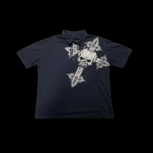 Skull Cross Graphic Polo