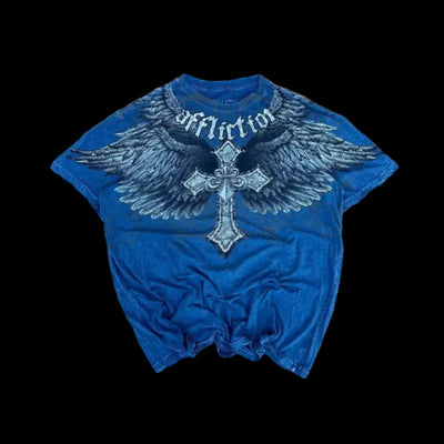 Afflict cross T-shirt