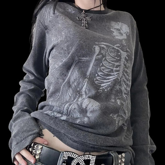 Gray skeleton Longsleeve