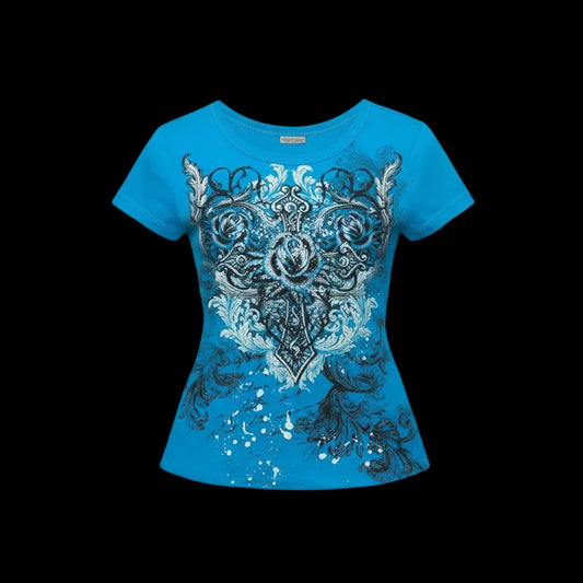Blue V-Neck T-Shirt
