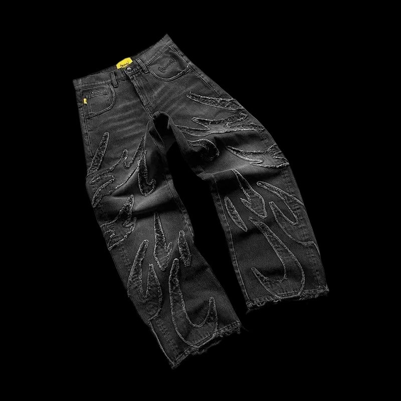 Flame Black Jeans