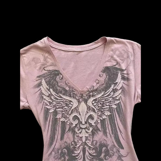 Pink V-Neck T-Shirt