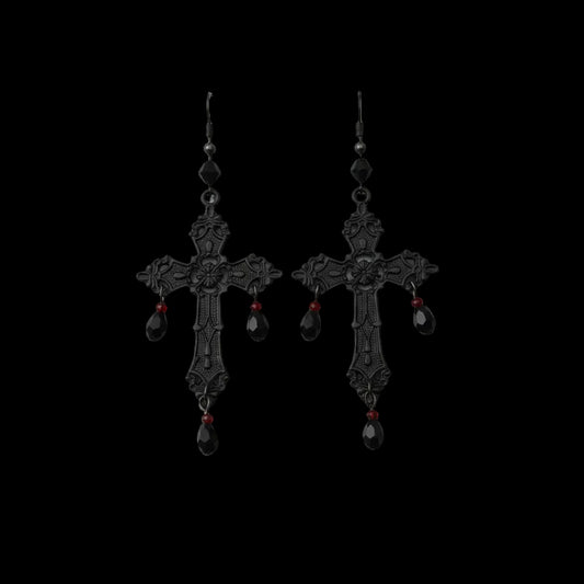 Cross Gothic Earrings